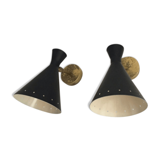 Pair applies Italian wall of the 50s style black