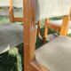 Set of 6 wooden chairs with velvet seat