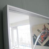 Vintage aluminum 77cm square mirror
