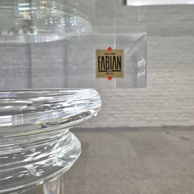 Dinning table by fabianart with 2 doric columns marble & acrylic - italy 1980's