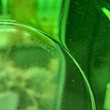 Vintage emerald green salad bowl made in France.