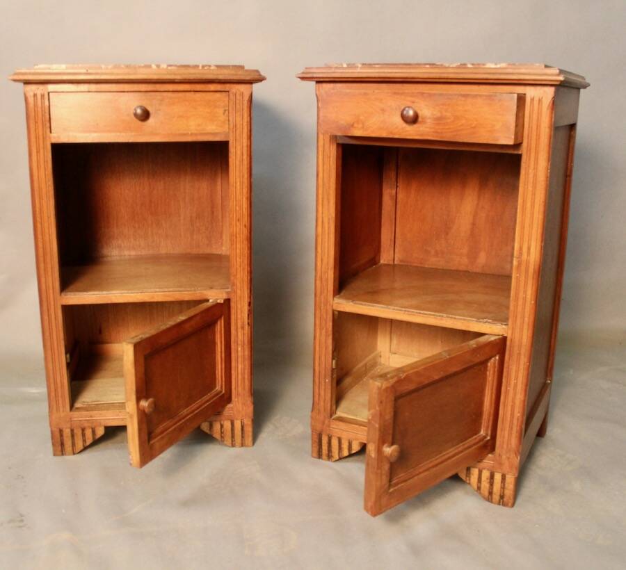 Pair of art deco bedside tables