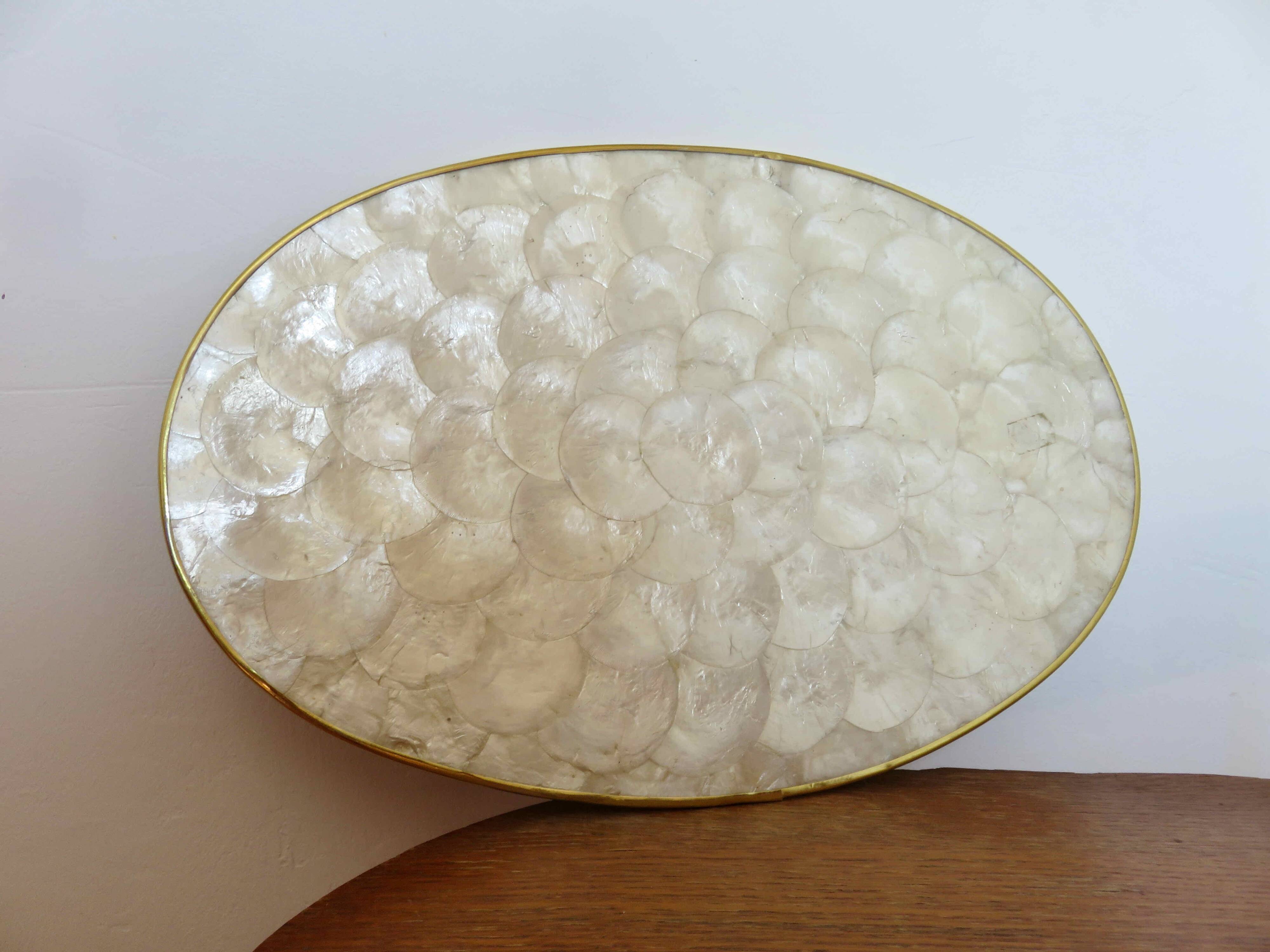 Set of 2 Philippine Capiz Mother of Pearl Placemats