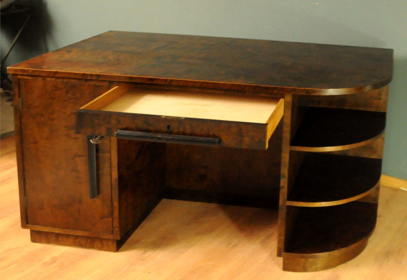 Double sided desk, walnut Denmark 1960