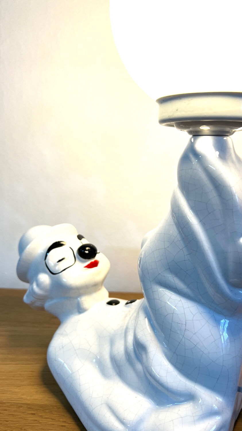 Clown lamp - ceramic - vintage - 70s