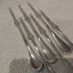 6 silver-plated lobster picks by Christofle, Perles pattern