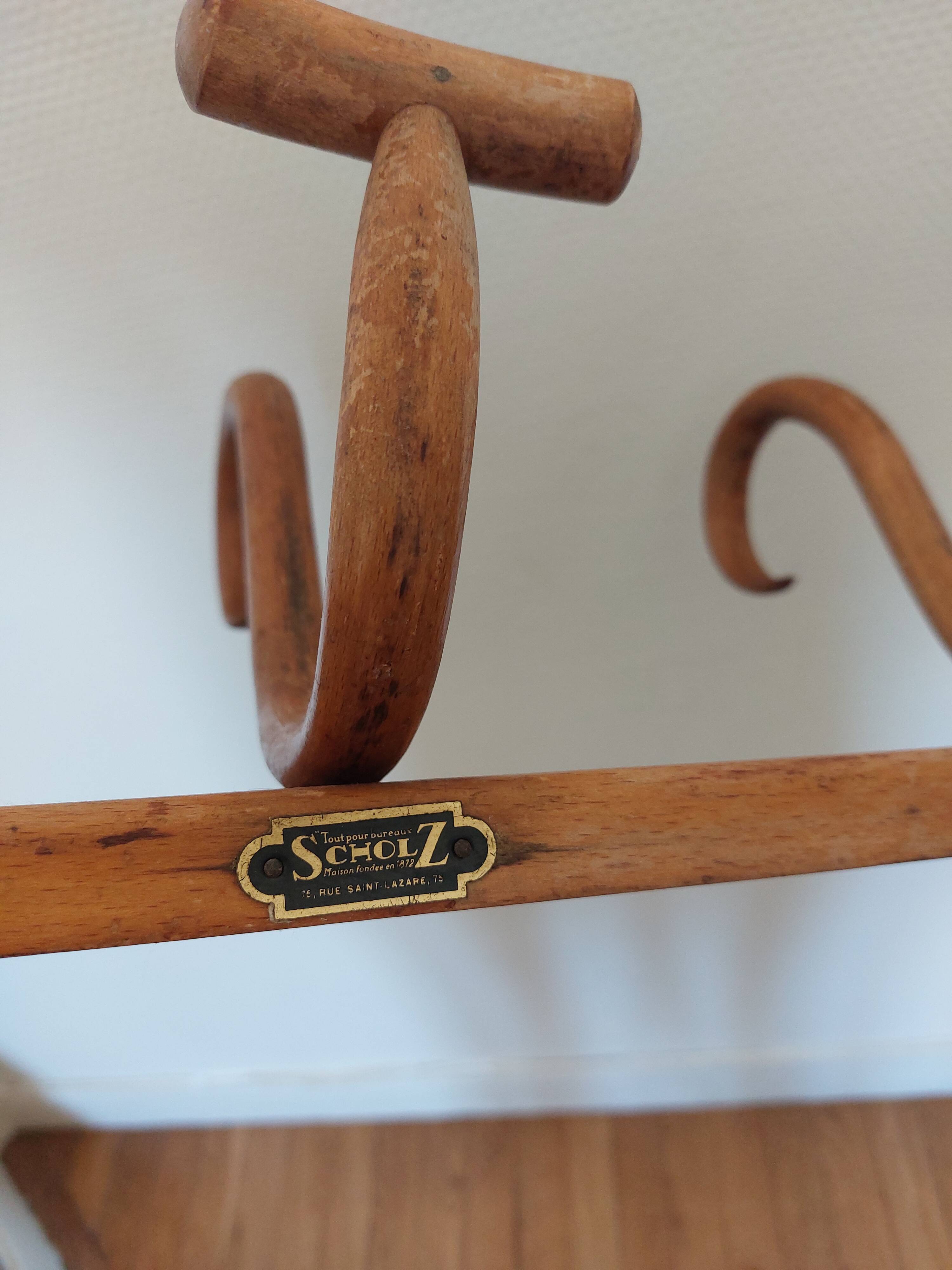 Vintage scholz wall coat rack