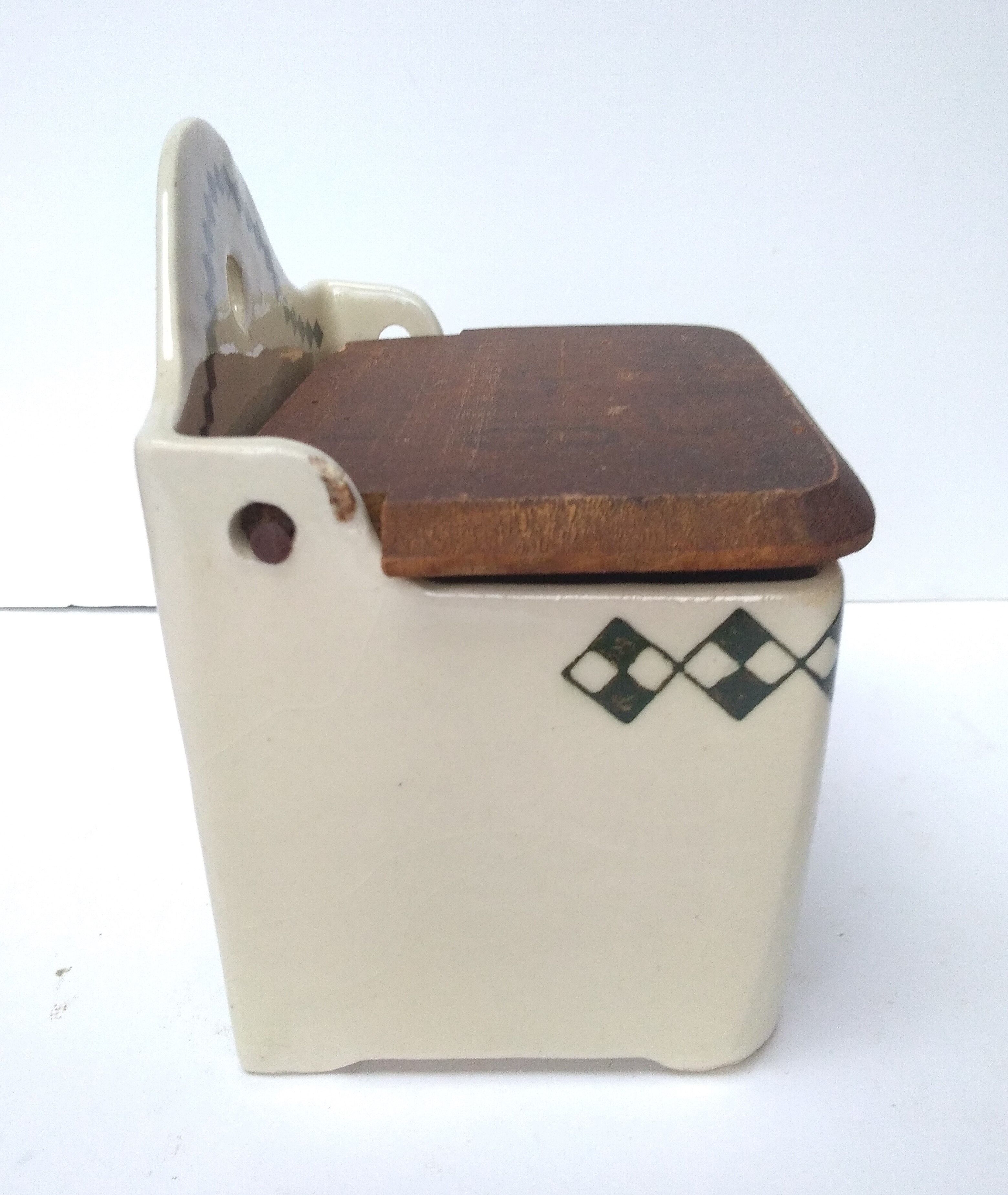 Ancient earthenware matchbox