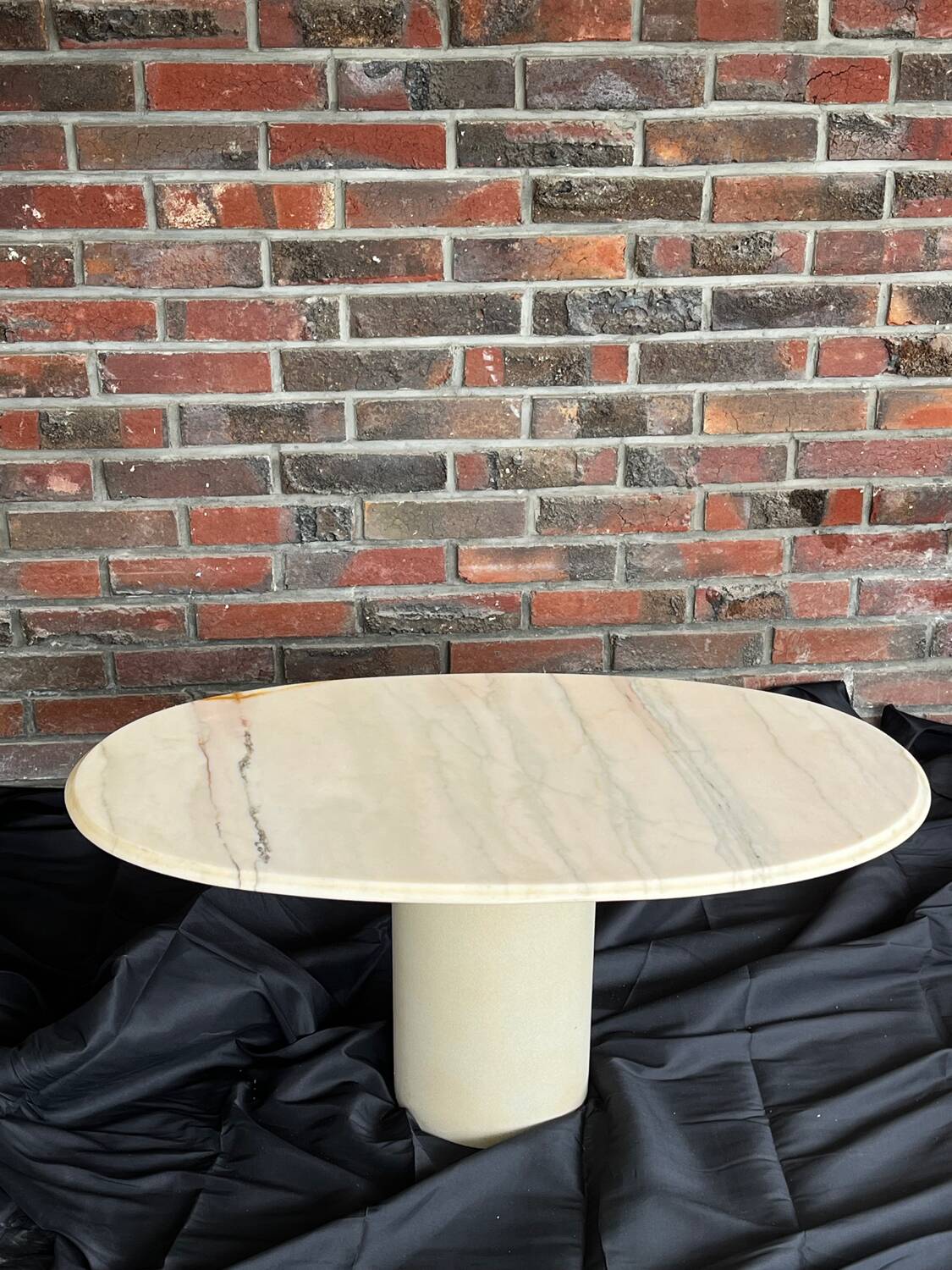 Marble and steel coffee table