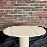 Marble and steel coffee table