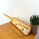 Wall coat rack with brass and leather vintage