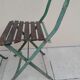Pair folding garden chairs bistrot 1900 old