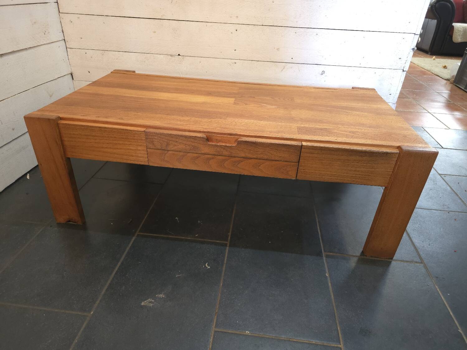 Scandinavian style oak coffee table from the 60s