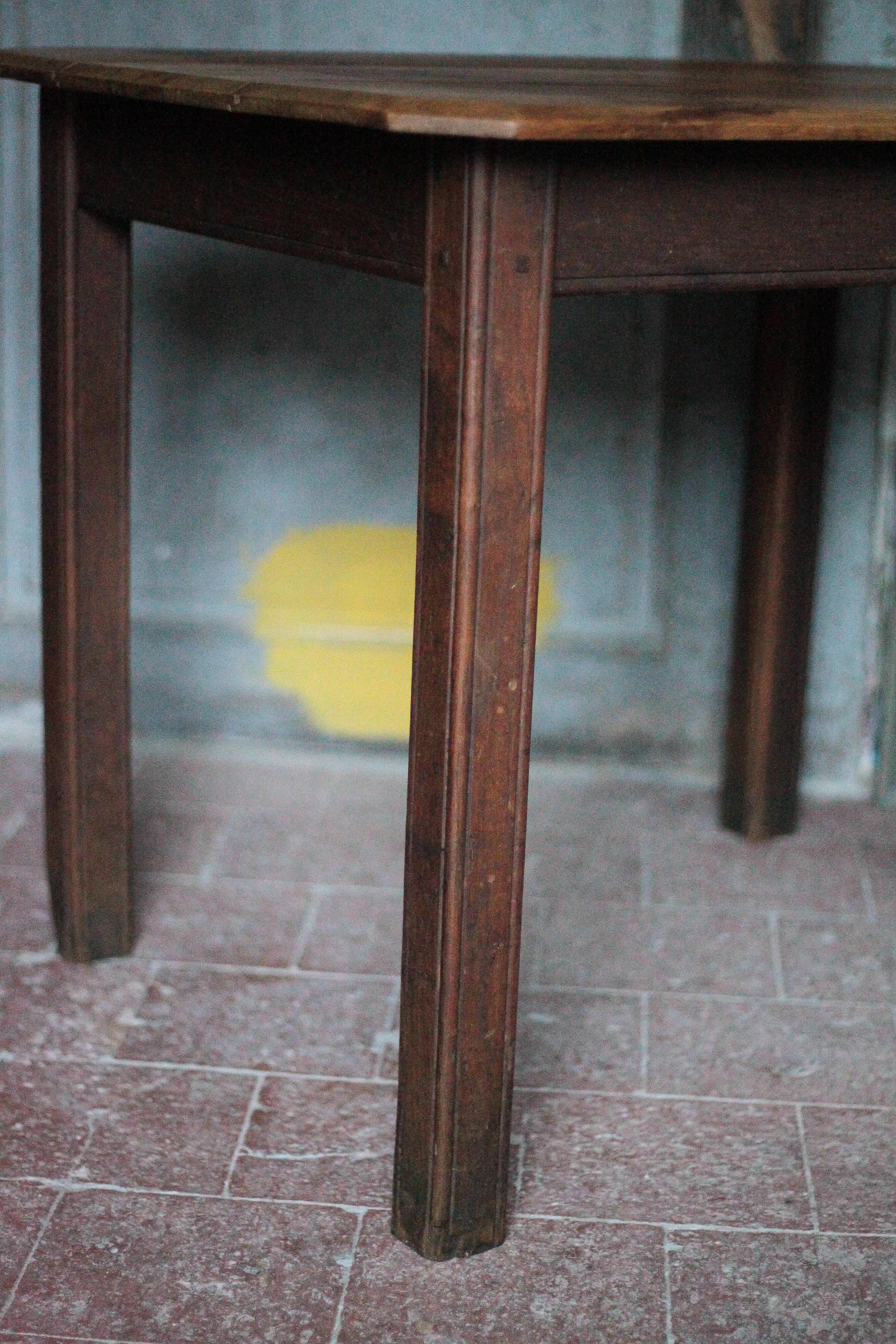 Wooden table with 1 drawer, coffee table, kitchen table, vintage wooden table.
