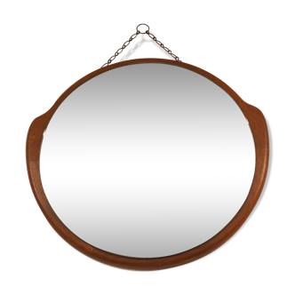 Miroir en teck années 60 - 52x50cm
