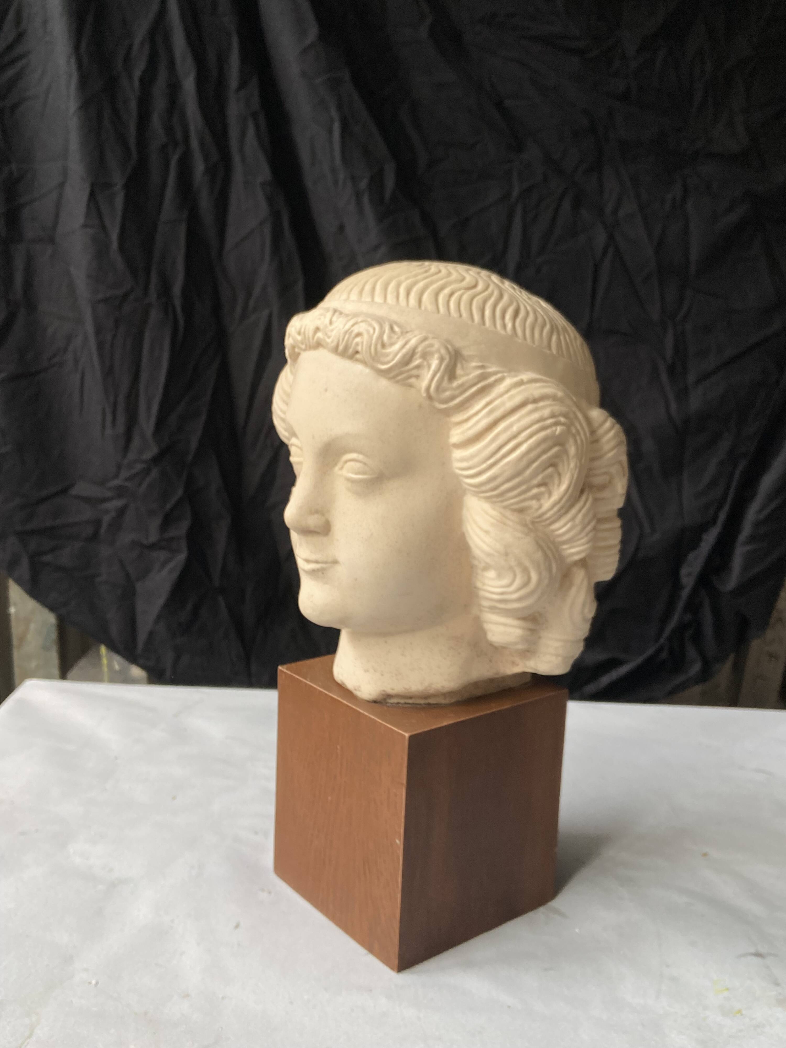 antique head sculpture Louvre Museum