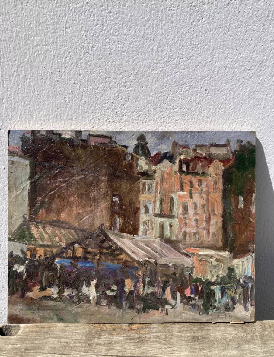 Old city painting Paris