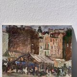 Old city painting Paris