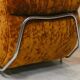 Modular three-seater sofa in steel and velvet, Adriano Piazzesi, 1970