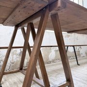 XXL trestle farm table 4m and its benches