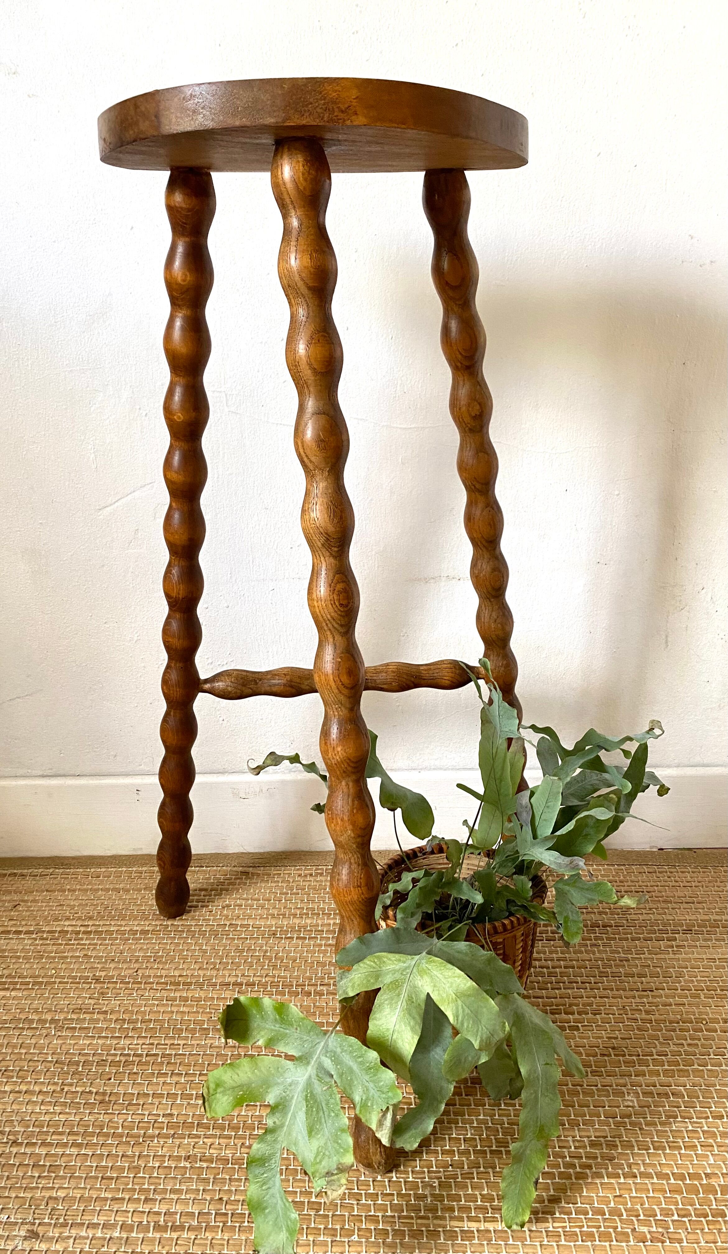 High tripod stool or plant holder