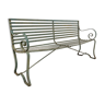 Antique wrought iron metal garden bench USA