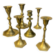 Set of 6 vintage bronze candlesticks
