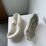 Pair of Fungia "shark cushion" corals