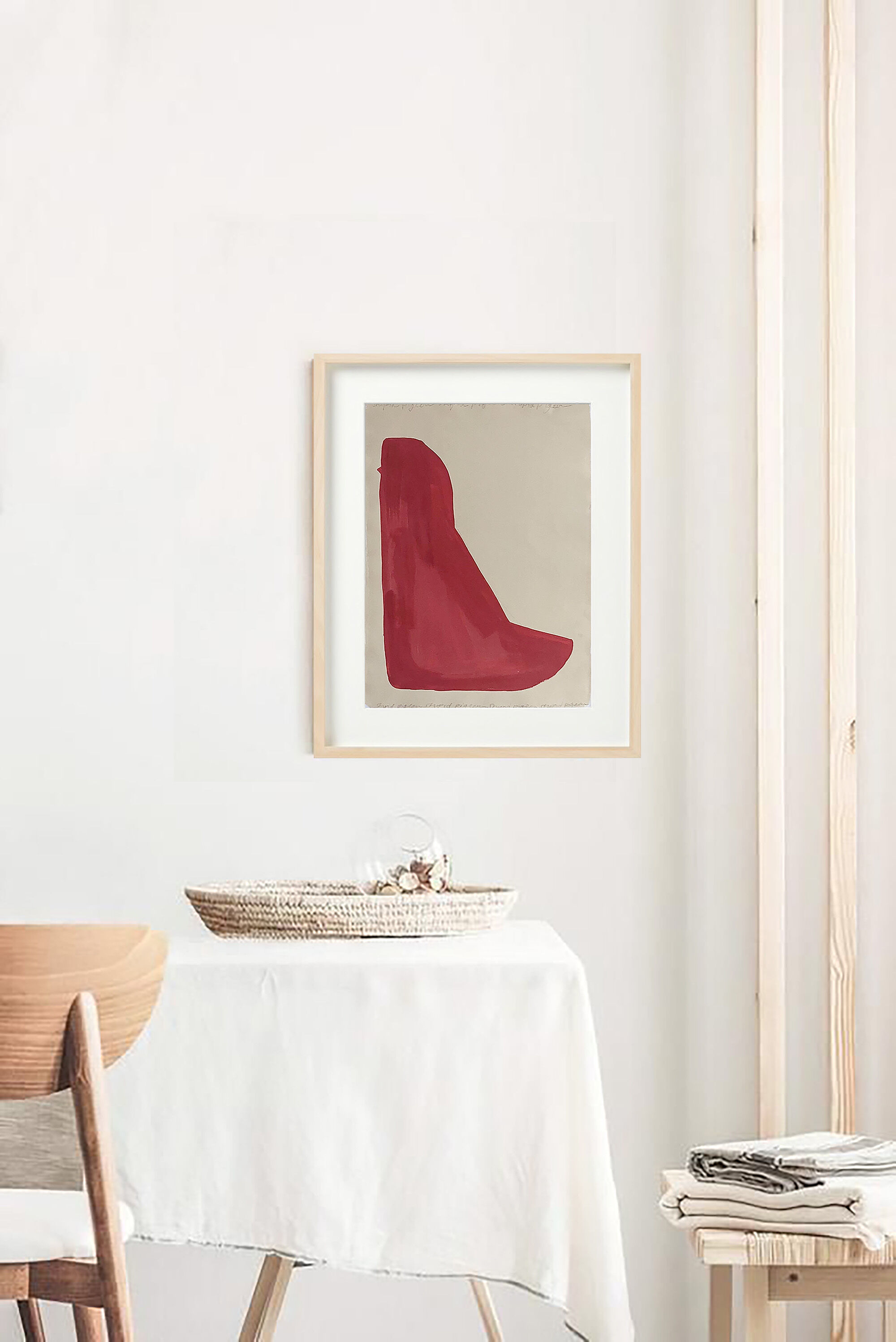 Hand painted abstract wall art 01: Mrs Pigeon