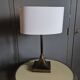 Old bronze lamp base, brown patina - Made in England
