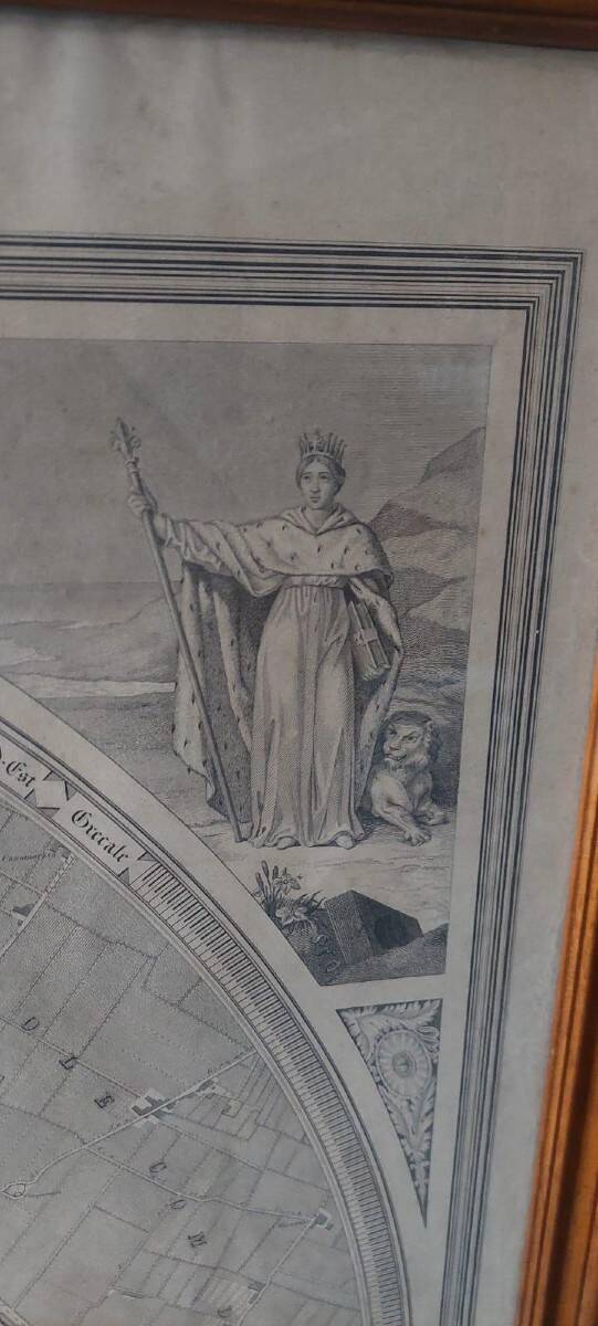 Large geometric map of the city of Florence, 1843