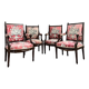 Suite of four queen's armchairs in louis xvi style mahogany xix eme century