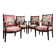 Suite of four queen's armchairs in louis xvi style mahogany xix eme century