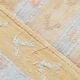 Soft Beige & Mustard Yellow Striped Wool Kilim Rug, 155x396