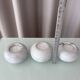 Set of 3 White Marble Tea Light Holders – Minimalist Scandinavian Style