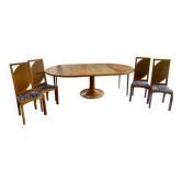 Table and chair set in elm desmarchelier