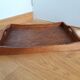 Rectangular wooden serving tray