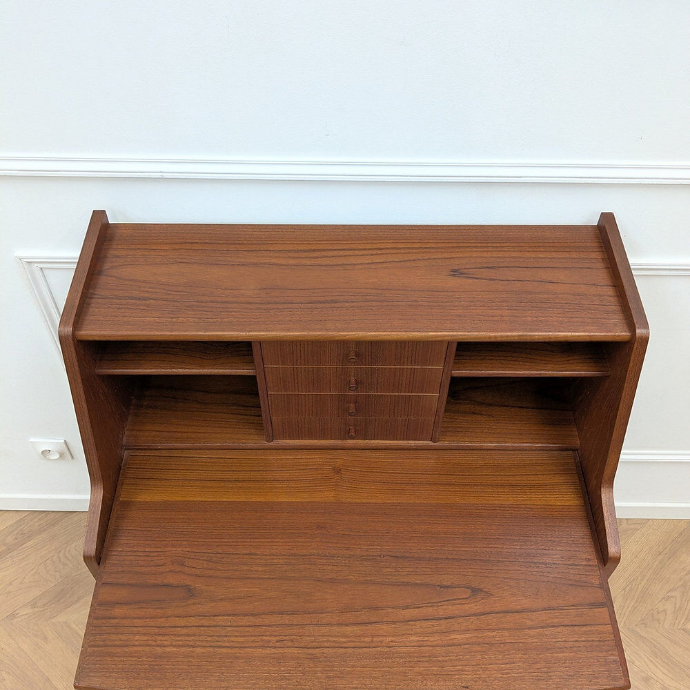 Vintage Danish teak secretary, 1960s.