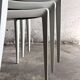 Ensemble de 6 chaises Bellini empilables en polypropylène gris clair, design italien de Mario Bellini
