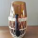 Vintage glass and wicker orangeade set