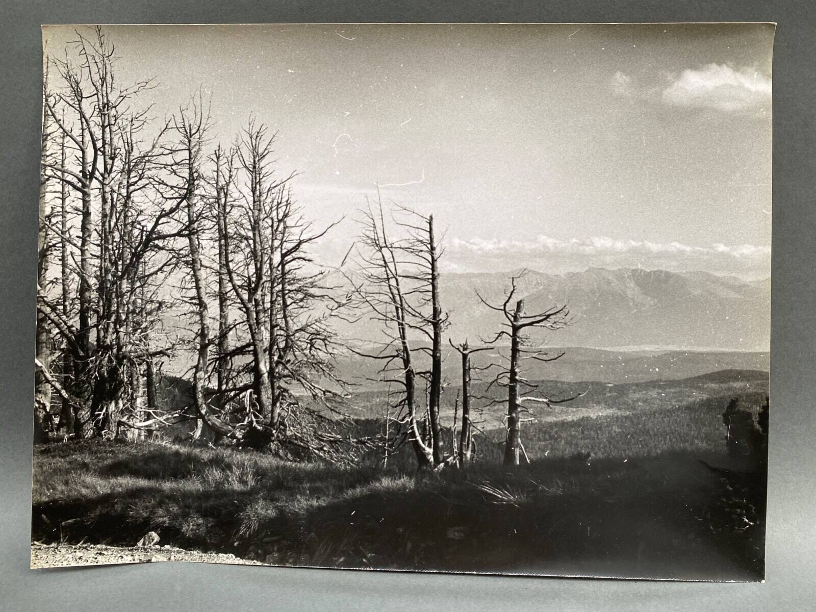 Silver gelatin photograph by Bernard Darot, mountain landscape, 20th century