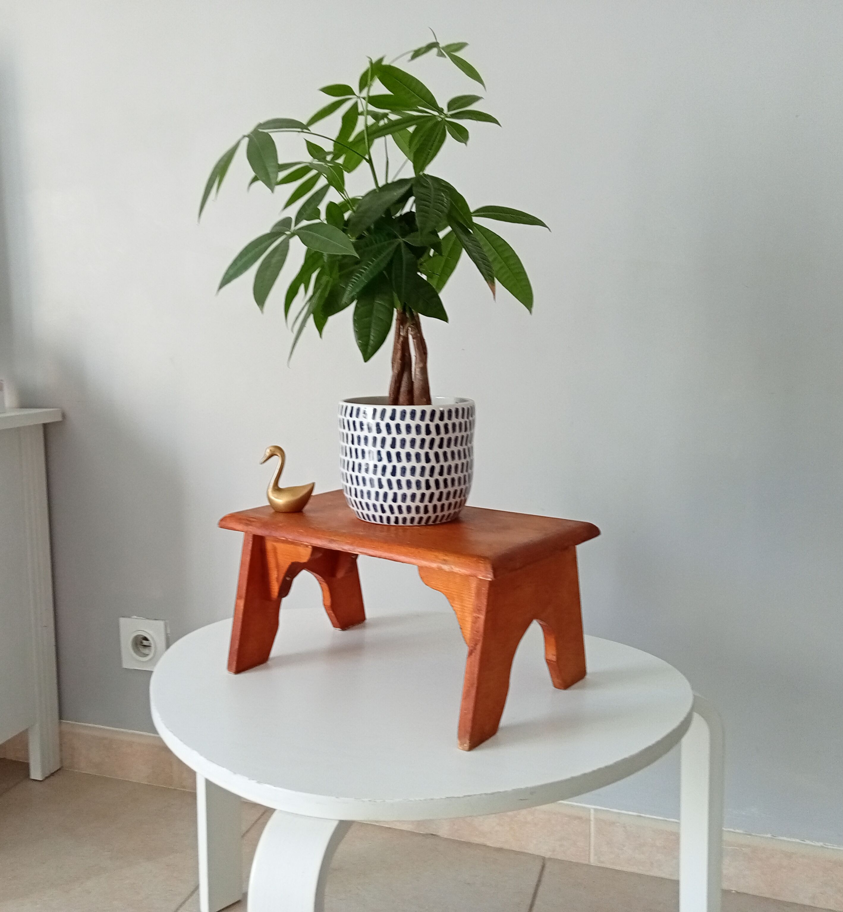 Vintage folk art stool
