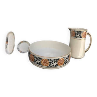 Vintage 4-piece toilet set bruge/depose