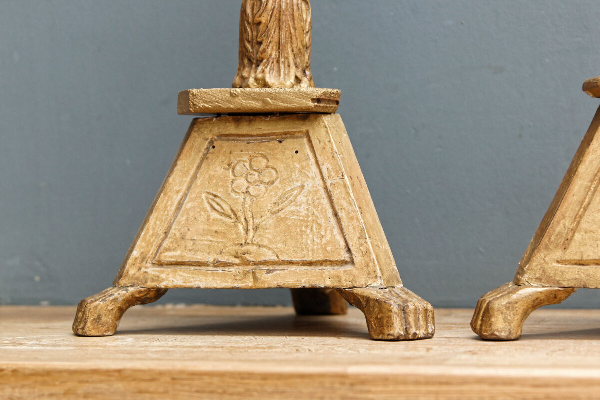 Pair of wooden candle spades, 18th century