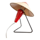 Mid Century Czech Table Lamp by Helena Frantova for Okolo, 1950s