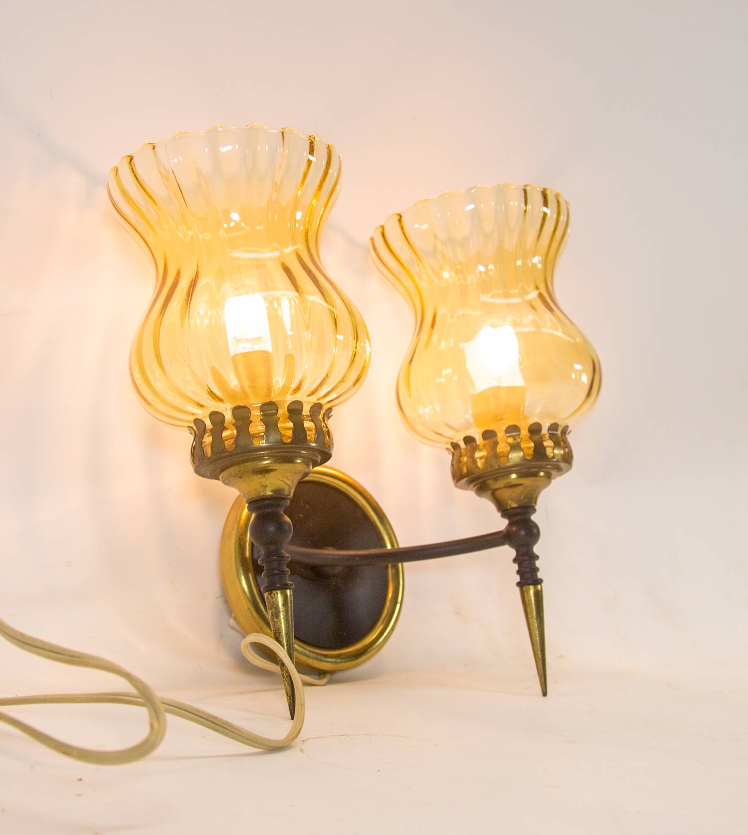 Double wall sconce | Midcentury Ialian design | Gio Ponti | vintage 50's