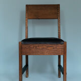 Oak Art Deco Chair L.O.V. Oosterbeek 1920s. Set Of 2