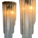 Pair of sconces " called murano waterfall " by carlo nason for mazzega