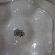 9 Oyster plates with black floral decoration KetG Luneville year 1940