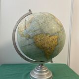 Globe G Thomas in aluminum world map 1950